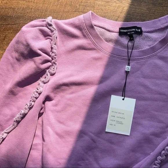 Generation Love Lavender Cleo Ruffle Sweater ❤️ - Picture 4 of 5